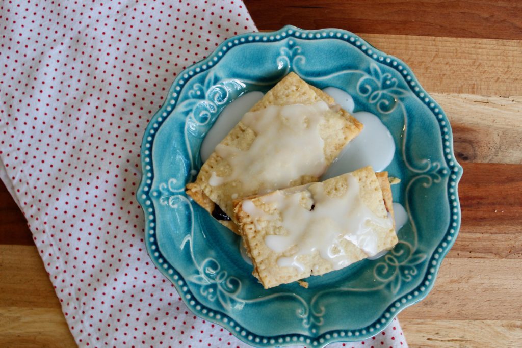 Homemade Blueberry Poptarts with Lemon Glaze - Flutterby Kisses